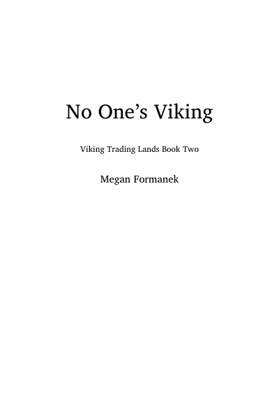 No One's Viking : Viking Trading Lands Book Two (Viking Trading Lands Series 2) Cover Image